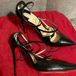 Black Strap Louboutin Heels